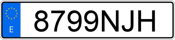 Numer rejestracyjny 8799NJH posiada RENAULT GRAND KANGOO