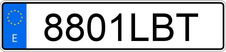 Numer rejestracyjny 8801LBT posiada CITROEN JUMPY