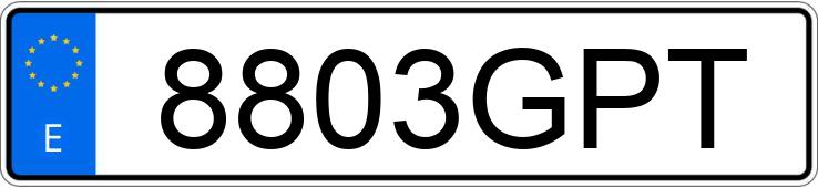 Numer rejestracyjny 8803GPT posiada CITROEN XSARA