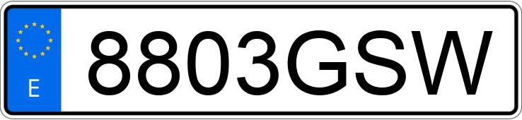 Numer rejestracyjny 8803GSW posiada OPEL CORSA
