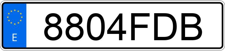 Numer rejestracyjny 8804FDB posiada VOLKSWAGEN GOLF