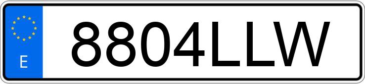 Numer rejestracyjny 8804LLW posiada BMW SERIE 4