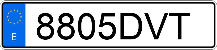 Numer rejestracyjny 8805DVT posiada FIAT PUNTO
