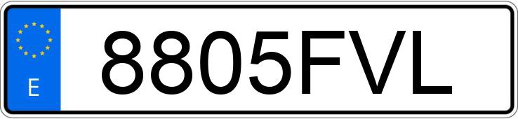 Numer rejestracyjny 8805FVL posiada SCANIA K