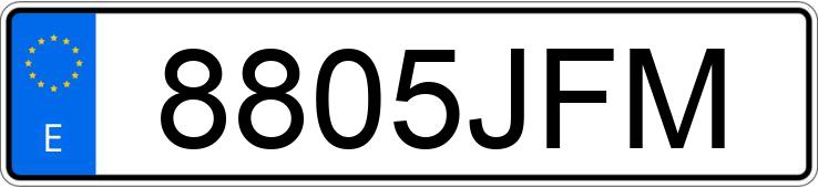 Numer rejestracyjny 8805JFM posiada BMW X1