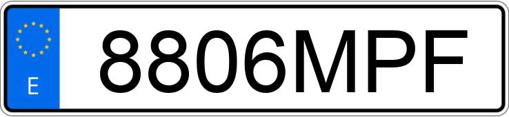 Numer rejestracyjny 8806MPF posiada MG ZS Numer rejestracyjny 8806MPF posiada MG ZS