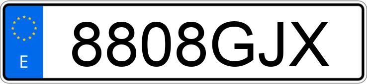 Numer rejestracyjny 8808GJX posiada BMW X3