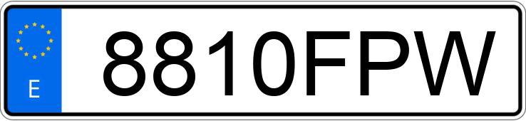 Numer rejestracyjny 8810FPW posiada SEAT LEON