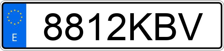 Numer rejestracyjny 8812KBV posiada DAF CF