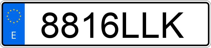 Numer rejestracyjny 8816LLK posiada JAGUAR XJ SERIES