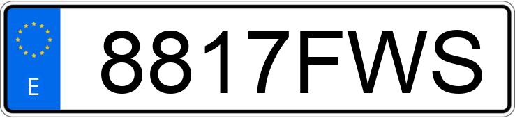 Numer rejestracyjny 8817FWS posiada RENAULT TRAFIC