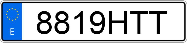 Numer rejestracyjny 8819HTT posiada SKODA SPACEBACK