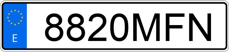 Numer rejestracyjny 8820MFN posiada MINI MINI