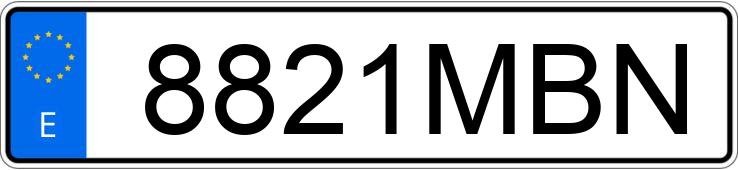 Numer rejestracyjny 8821MBN posiada Zontes T