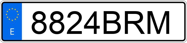 Numer rejestracyjny 8824BRM posiada OPEL VECTRA