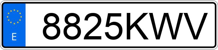 Numer rejestracyjny 8825KWV posiada MERCEDES SPRINTER