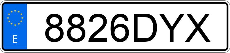Numer rejestracyjny 8826DYX posiada OPEL VIVARO