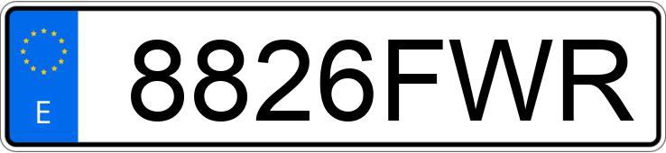Numer rejestracyjny 8826FWR posiada CITROEN XSARA