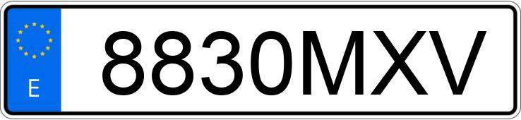 Numer rejestracyjny 8830MXV posiada BMW IX1