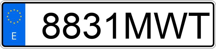 Numer rejestracyjny 8831MWT posiada CUPRA LEON