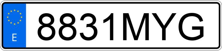 Numer rejestracyjny 8831MYG posiada TOYOTA RAV4