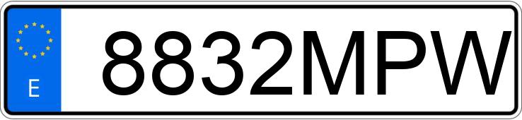 Numer rejestracyjny 8832MPW posiada BMW SERIE 4