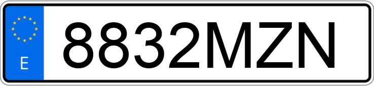 Numer rejestracyjny 8832MZN posiada DACIA DUSTER