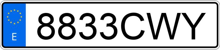 Numer rejestracyjny 8833CWY posiada VOLKSWAGEN POLO Numer rejestracyjny 8833CWY posiada VOLKSWAGEN POLO