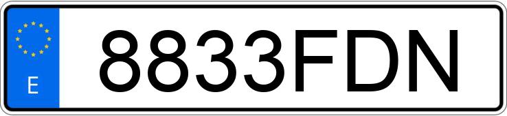 Numer rejestracyjny 8833FDN posiada SEAT LEON