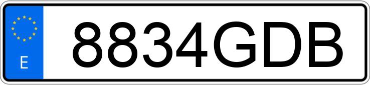 Numer rejestracyjny 8834GDB posiada VOLKSWAGEN GOLF Numer rejestracyjny 8834GDB posiada VOLKSWAGEN GOLF