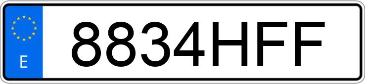 Numer rejestracyjny 8834HFF posiada CITROEN BERLINGO FIRST