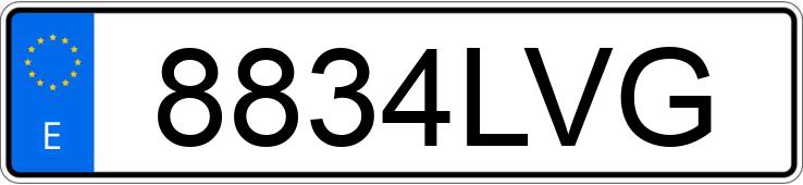 Numer rejestracyjny 8834LVG posiada VOLKSWAGEN T-ROC