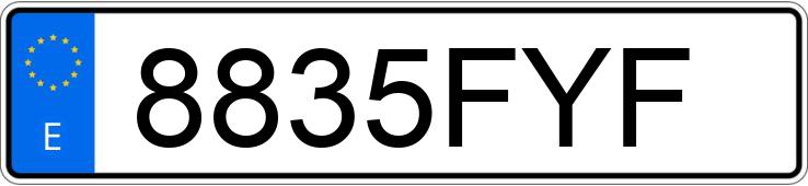 Numer rejestracyjny 8835FYF posiada BMW SERIE 3