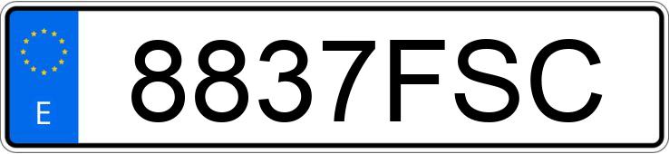 Numer rejestracyjny 8837FSC posiada RENAULT GRAND SCENIC