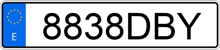 Numer rejestracyjny 8838DBY posiada PEUGEOT 407