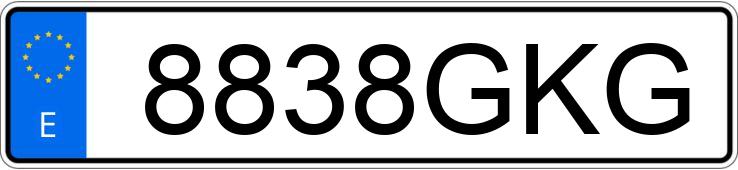 Numer rejestracyjny 8838GKG posiada FORD S-MAX