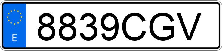 Numer rejestracyjny 8839CGV posiada TOYOTA COROLLA Numer rejestracyjny 8839CGV posiada TOYOTA COROLLA