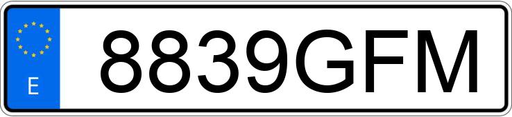 Numer rejestracyjny 8839GFM posiada BMW SERIE 1