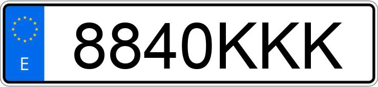 Numer rejestracyjny 8840KKK posiada SEAT LEON