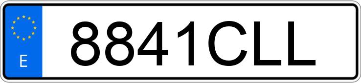 El número de registro 8841CLL tiene BMW X5