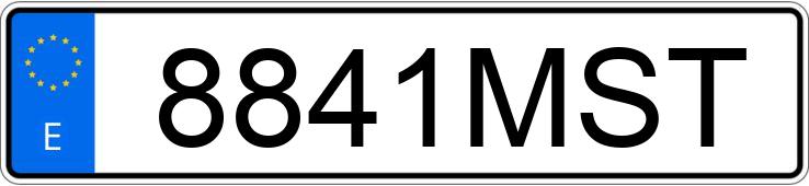 Il numero di registrazione 8841MST ha AUDI A3 SPORTBACK