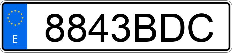 Numer rejestracyjny 8843BDC posiada BMW SERIE 3