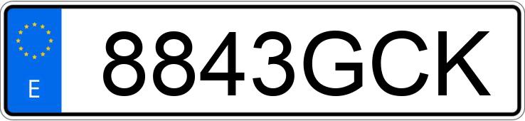 Numer rejestracyjny 8843GCK posiada CITROEN XSARA