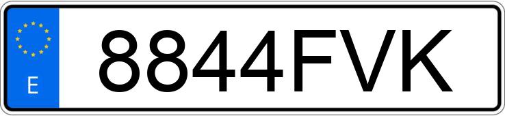 Numer rejestracyjny 8844FVK posiada VOLKSWAGEN PASSAT