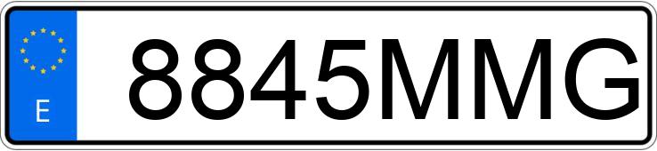 Le numéro d’enregistrement 8845MMG a TOYOTA YARIS