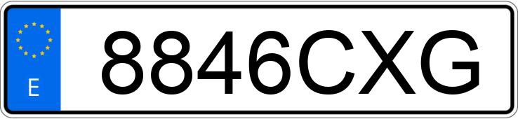 Numer rejestracyjny 8846CXG posiada PEUGEOT 307