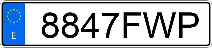 Numer rejestracyjny 8847FWP posiada SEAT IBIZA Numer rejestracyjny 8847FWP posiada SEAT IBIZA