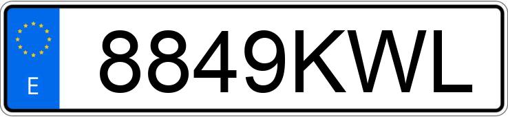 Numer rejestracyjny 8849KWL posiada NISSAN QASHQAI