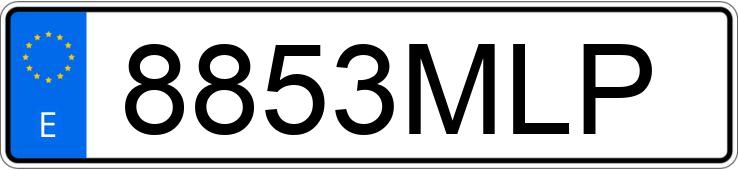 Numer rejestracyjny 8853MLP posiada TOYOTA COROLLA
