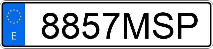 Numer rejestracyjny 8857MSP posiada MG MG3